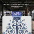thumbnail image 3 of Bathroom Scale, Highly Accurate Digital Body Scale,Precisely Measures Weight up to 400 lbs-Blue Anchor With Floral Designs Surrounding It, 3 of 4