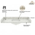 thumbnail image 4 of Boyel Living 49" x 22" Bathroom Vanity Top White Carrara Natural Marble Single-Sink Countertop with Backsplash Side Splash Bull Nose Edge, 4 of 8