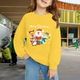 thumbnail image 2 of XIYNBAOK Christmas Sweat Shirts Red Christmas Top Blue Christmas Shirt Girls' Sweatshirts Size 5 Girls Clothes Boys 14-16 Clothes Infant Winter, Yellow 11-12 Years, 2 of 6