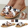 thumbnail image 4 of CEHVOM 2021 Women's Plus Size Set Toe Flat Sandals And Slippers Women's Sandals, 4 of 4