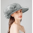 thumbnail image 3 of Organza Fascinator Hat for Women - Derby Cocktail Tea Party Sun Hat Wedding Bridal Flower Church Hat, 3 of 5