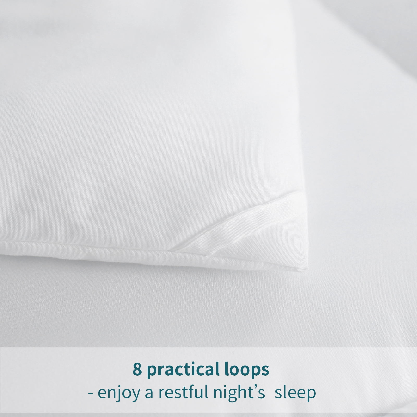 RUIKASI White Queen Duvet Insert -Fluffy Soft Quilted Bed Comforter, Warm Down Alternative Duvet with Corner Taps, Box Stitched, 88x88 inch