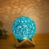 LEORX table lamp that reflects stars Round Twine Vine Table Lamp for Hallway 1Pcs