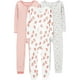 thumbnail image 1 of Paquete de 3 pijamas de algodón sin pies Simple Joys para bebés, 1 of 4