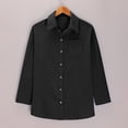 thumbnail image 5 of Button Pocket Shirt Women Long Sleeve Soft Cotton Weave Casual Blouse, 5 of 5