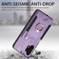 thumbnail image 6 of Nalacover For Samsung A32 5G Case Ring Holder Kickstand with Credit Card Holder, Back Flip Premium Leather Magnetic Clasp Removable Wirst Hand Strap Cover for Samsung Galaxy A32 5G, Purple, 6 of 15
