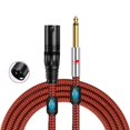 3Pin XLR to 1/4 Inch TS Mono 6.35mm Male Audio Cable for Mixer