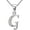 Sterling Silver, variant on LINLIN  925 Sterling Silver Letter Initial Alphabet White Gold Plated Pendant Necklace 18"