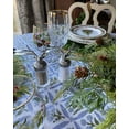thumbnail image 3 of Steel Blue 60x84 Inches Rectangle 100% Cotton Hand Block Print Tablecloth Washable Halloween Thanksgiving/Christmas Parties/Wedding Use,Fall décor Farmhouse Dining Dinner Tablecloth, 3 of 6