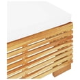 thumbnail image 3 of vidaXL Garden Footrest with Cream Cushion Solid Wood Teak, 3 of 4