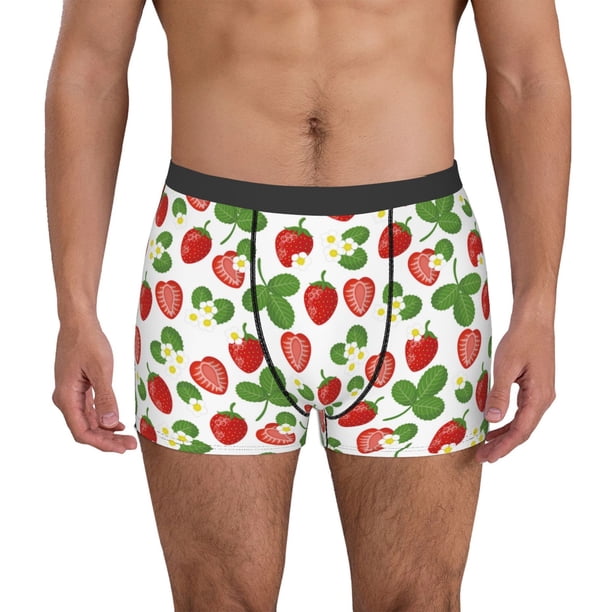 Fotbe Strawberry Calzoncillos Tipo Boxer con Bolsa de Soporte Total para Hombre, X-Temp Fresco, Transpirable y de Secado Rápido-Large