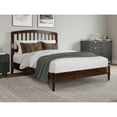 thumbnail image 2 of Solid Wood Low Profile Platform Bed - Traditional Design, Walnut Finish - Full Size Bed Frame, 2 of 5