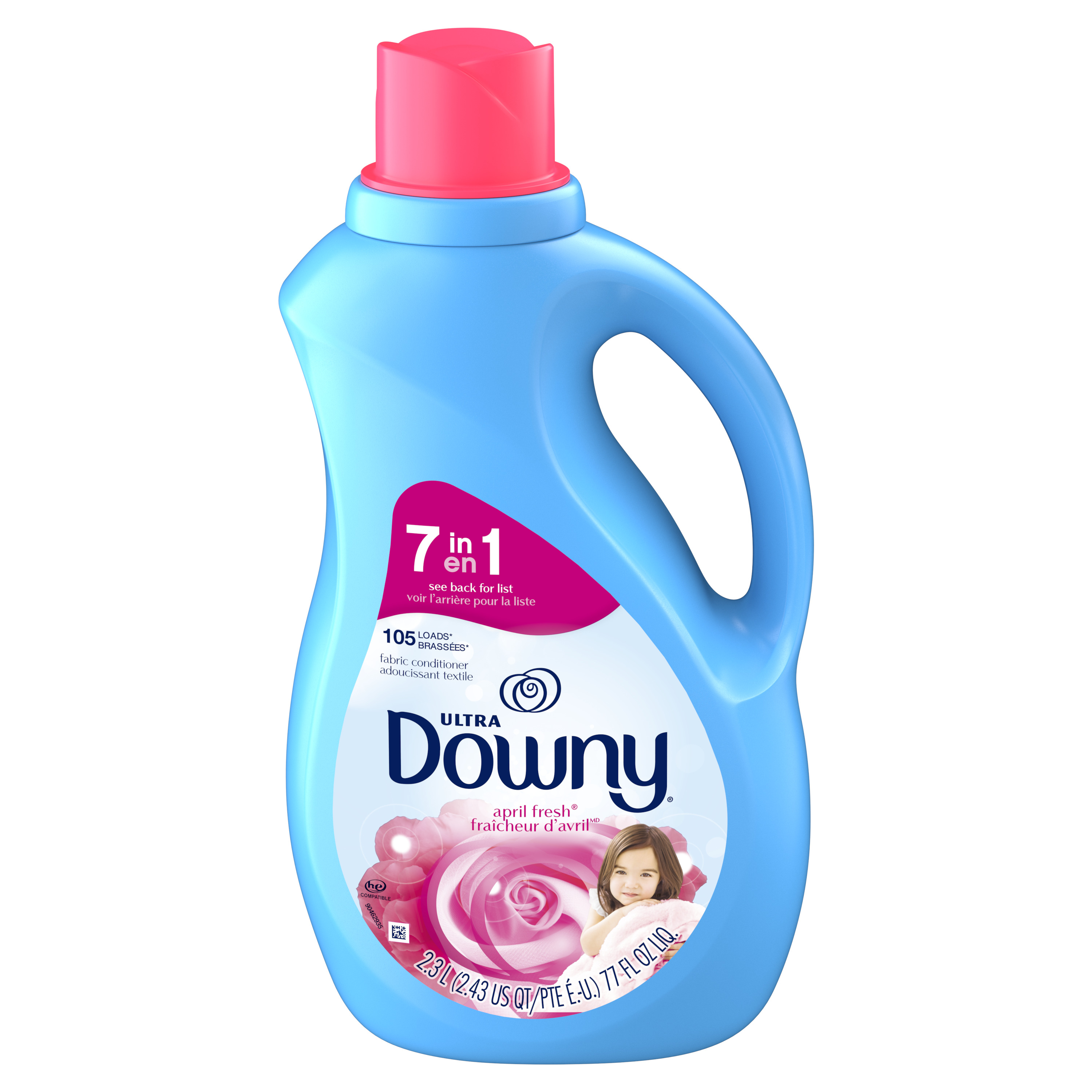 Downy Liquid Fabric Softener, April Fresh, 77 fl oz, 105 Loads - image 4 of 15