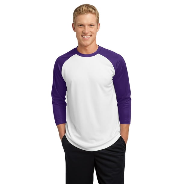 SPORT-TEK Hombres PosiCharge Baseball Jersey S Blanco/Morado deporte-tek ST205
