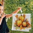 thumbnail image 5 of SKYSONIC 2 Pack Watercolor Pumpkin Hand Towels, Ultra Soft and Absorbent, Autumn Leaves Decorative Fingertip Towel for Home, Bathroom, Kitchen, 28.3"x14.4", 5 of 5