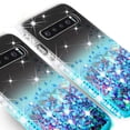 thumbnail image 4 of Compatible for Samsung Galaxy S10e Case, with [Screen Protector] SOGA Diamond Liquid Quicksand Cover Cute Girl Women Phone Case - Clear / Teal, 4 of 5