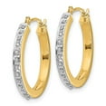 thumbnail image 4 of Auriga Fine Jewelry 14K Yellow Gold 0.01ct Diamond Hinged Hoop Earrings for Women, 4 of 5