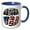 Blue/White, variant on 3drose, Oregon Picture State and Usa Flag Text, 11oz Two-tone Green Mug