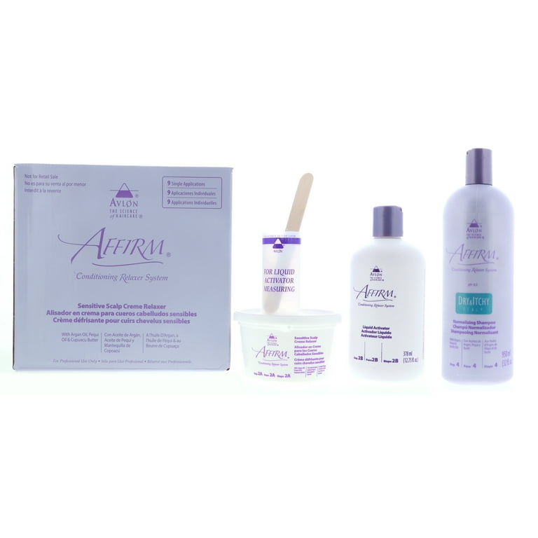 Avlon Affirm Dry and Itchy Scalp Sensitive Scalp Normalizing Shampoo Relaxer 9 Kit