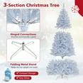 thumbnail image 4 of Gymax 7.5 FT Pre-Lit Artificial Christmas Tree Hinged White Xmas Tree w/ 1346 PVC Branch Tips, 4 of 7
