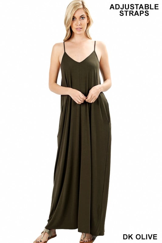 zenana premium maxi dress with pockets