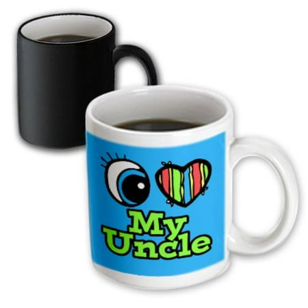 3dRose Tender image of cat and mixed breed brown dog laying together on bed, Magic Transforming Mug, 11oz
