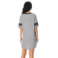 thumbnail image 6 of PinkBeautiM Women Nightgown Soft Nightwear Sleepshirt Loose Short Sleeve Solid Sleepwear, 6 of 7