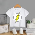 thumbnail image 3 of Camiseta de verano con estampado sencillo 100 % algodón para niños, cómoda camiseta de cuello redondo de manga corta para adolescentes, niños y niñas, camiseta informal para niños, 3 of 4