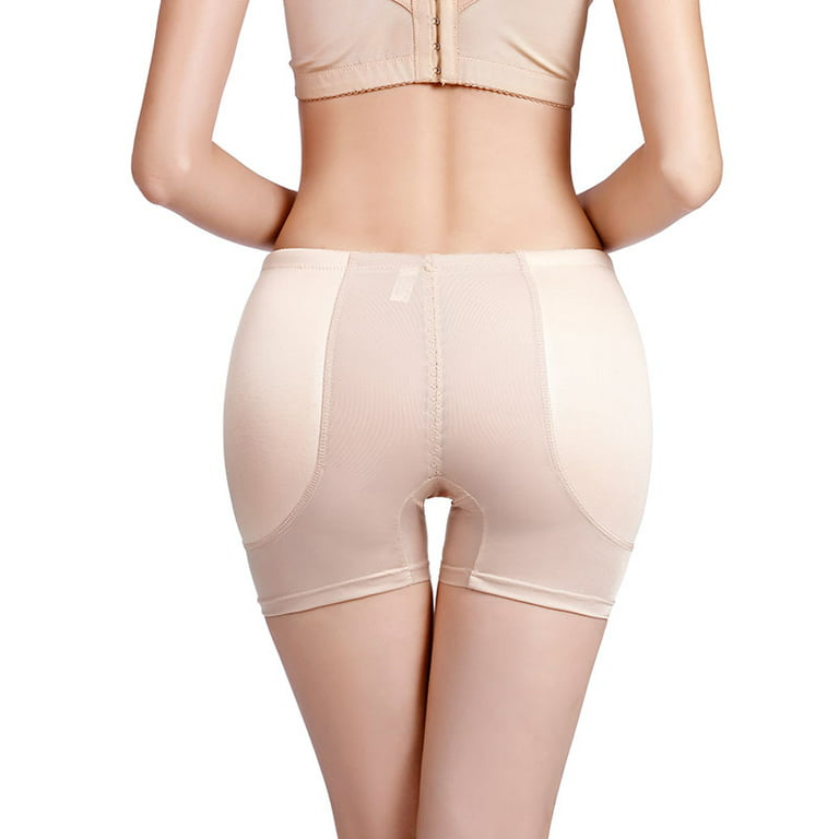 Women's Butt Lifter Hip Enhance Panties Butt and Hip Enhancer Underwear,2  Hips Pads Body Shaper Seamless Fake Briefs Shorts/Beige Plus Size M-3XL
