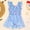 Blue, variant on Girls Cute One Piece Swim Suit Ruffle Sleeve Mermaid Bathing Suits Tulle Dress Swimwear Summer Beach Swim Costume