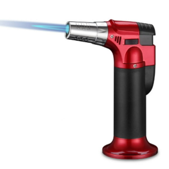 Portable Straight Jet Cigar Torch Lighter Barbecue Welding Torch Jet Flame Lighter Black Red