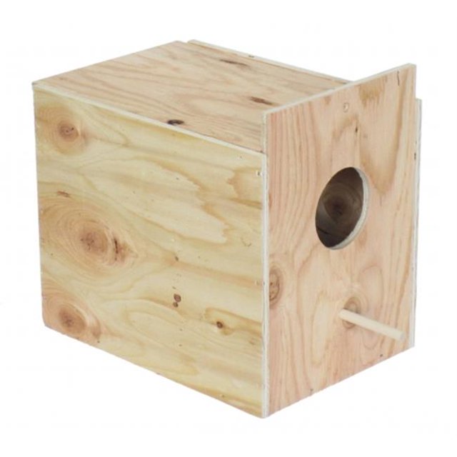 Boîte à Nid en Bois pour Extérieur avec Tige, Grande