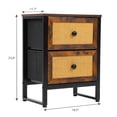thumbnail image 7 of 2-Drawer Dresser, Bedside Cabinet, Rattan Woven Chest of Drawers for Bedroom, Living Room, Hallways, Entryways, Bedside Table, Heavy Duty End Side Table, Nightstand Storage Unit, 7 of 7