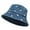 Dark Blue, variant on Four Seasons Denim Flower Embroidery Bucket Hat Fisherman Hat Outdoor Travel Sun Cap for Men and Women Gorras 모자