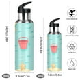 thumbnail image 2 of Yayeee 20oz Insulated Water Bottle Double Wall Stainless Steel with Flip Straw Lid, Blue Beach Pattern, 2 of 7
