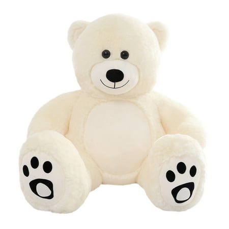 Dressed Teddy Bear - WOWMAX 3 Foot Giant Teddy Bear Danny Cuddly Stuffed Plush Animals Teddy Bear Toy Doll for Birthday Christmas Ivory 36 Inches