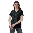 thumbnail image 2 of Moomaya Womens Wrap Style Shirt Tunic Cotton Casual Button Down Classic Collar Top, 2 of 6