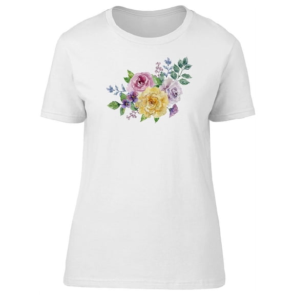 Cute Spring Flowers, Pastel T-Shirt Women -Image by Shutterstock, Female x-Large