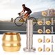 thumbnail image 4 of Blantye 10 Juegos de Bicicleta de montaña BH-90 Aceite de Freno hidráulico Juego de Conectores de Manguera de Pasador de Oliva(Oro), 4 of 5