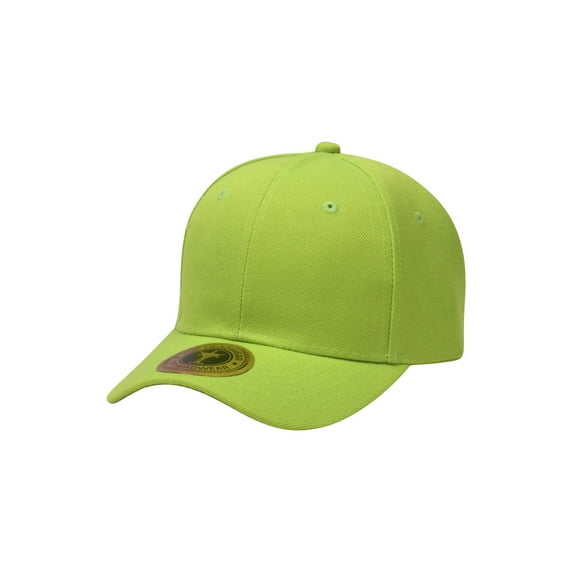Top Headwear Structured Hook & Loop Adjustable Hat, Lime Green