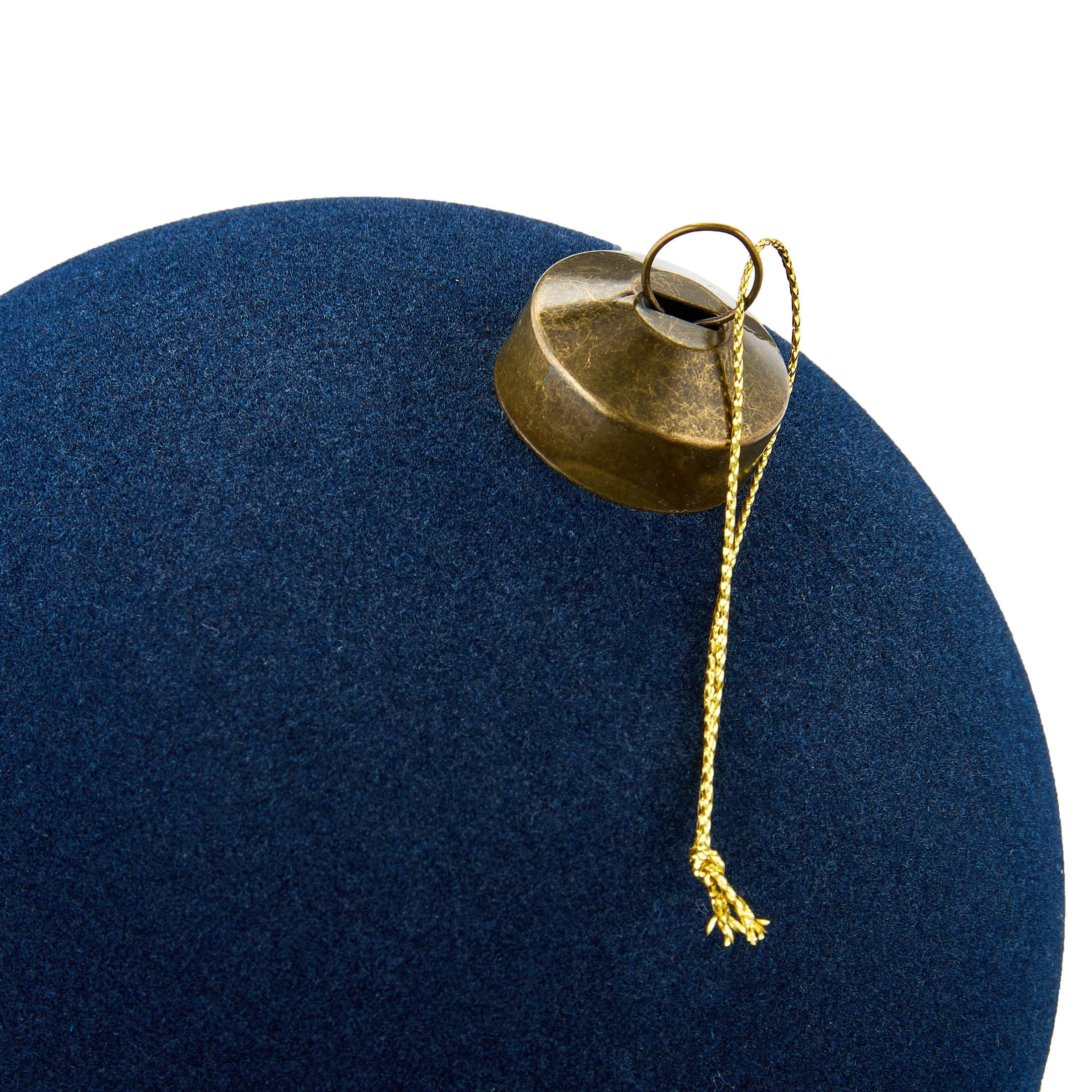 2-Count Dark Blue Jumbo Velvet-Feel Ball Shatterproof Christmas Ornaments, 7", by Holiday Time