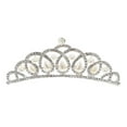 thumbnail image 1 of KAKOWELY Corona de perlas para boda, hermoso tocado de novia, accesorio para el cabello de fiesta de moda, 1 of 5