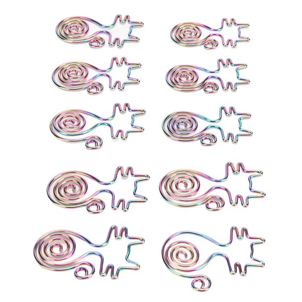Clips de papel metálicos, 100 Uds., clips de papel pequeños con forma de gato, clips de papel para oficina, rendimiento de primer nivel Jadeshay A
