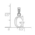 thumbnail image 3 of Diamond2Deal 14K White Gold Block Letter G Initial Pendant for Women, 3 of 6