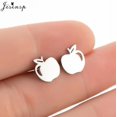 thumbnail image 1 of Pendientes de acero inoxidable con cuernos de ciervo para mujer, joyería navideña, copo de nieve, pan de jengibre, Piercing, regalos, 1 of 5