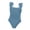 01a Blue, variant on Girls Swimsuits Size 10-12 One Piece Girls Swimsuit Ruffle Adjustable Straps One Piece Bathing Suit Solid Color Ruched Girls' Swimwear 9-16Y