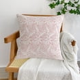 thumbnail image 3 of Hiroekza French Lace Floral Sofa Cushion Set (60%Cotton,40%Linen) - Elegant Skin-friendly Cotton Linen Embroidery Pillow Cover (45x45cm/18x18in) Pink, 3 of 5