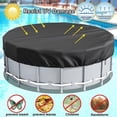 thumbnail image 5 of Round Swimming Pool Cover, Solar Cover for Above Ground Pool 3.05m Waterproof Winter Safety Cover Sunproof with Drawstring for Pool Protection, Black_Perfect Gift, 5 of 5