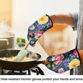 thumbnail image 4 of Cute Oven Mitts,Pioneer Flower Floral Print Pattern Oven Mitt 2-Pack Set,Kitchen Gloves for Oven,Heat Resistant Oven Mitts 7.7"x12", 4 of 7