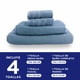 thumbnail image 2 of Set de Toallas Hokins 4 piezas Gris 100% Algodón Premium, 2 of 7